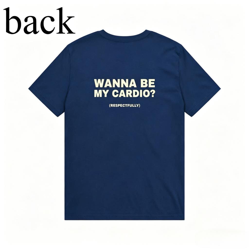 Unisexs Fun Fitness And Leisure Letter Printed Round Neck Tshirt Neutral 100 Pure Cotton Soft Breathable Sports Short Sleeve