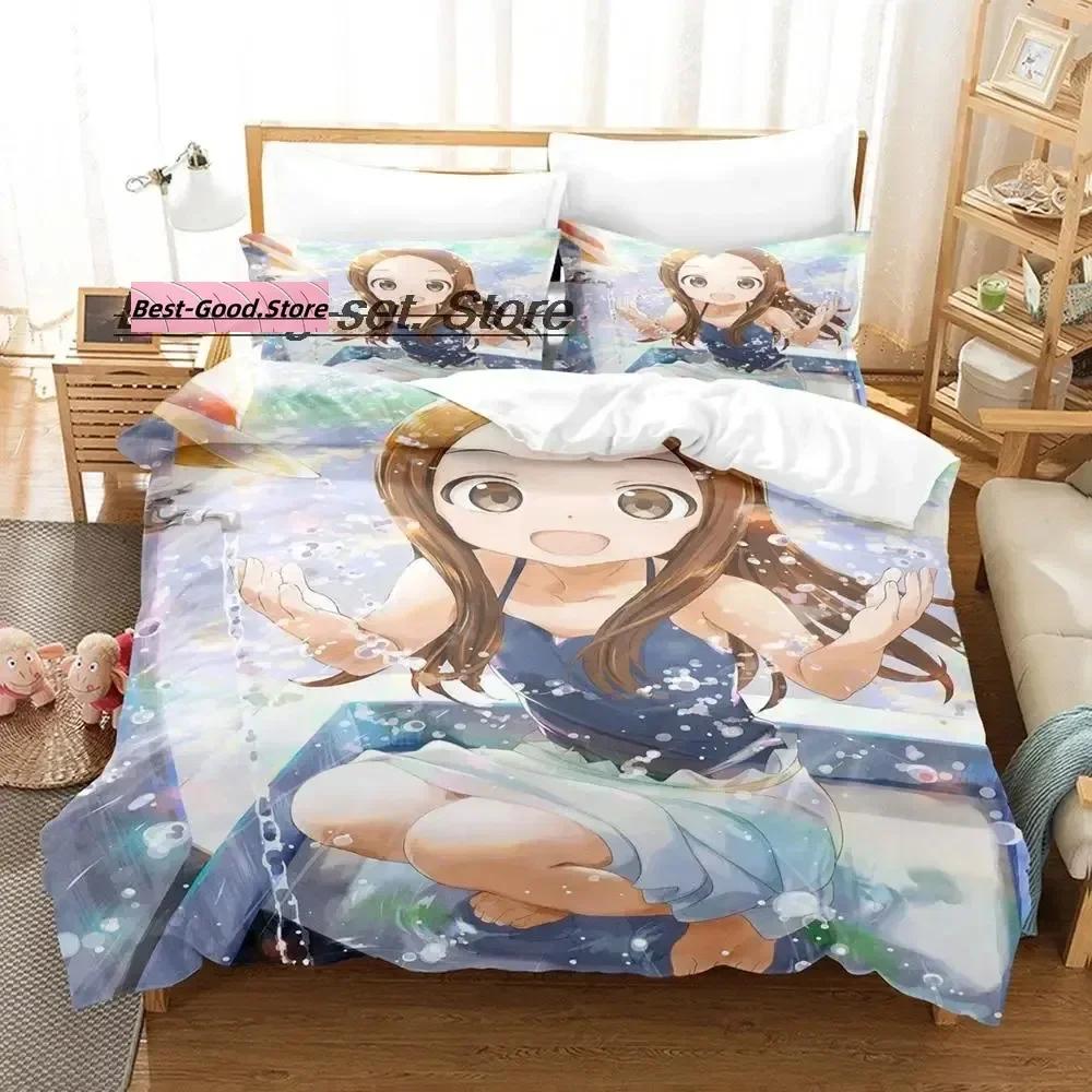 3D Master Takagi-san Постельное белье Комплект Пододеяльник Наволочка Односпальный Двуспальный Queen Super King Размеры Комплекты