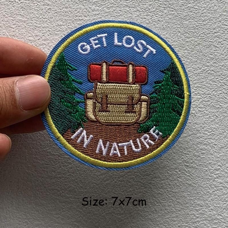 Natural Adventure Thermoadhesive Camping Sticker Embroidered Patches For Clothes DIY DIY