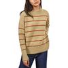 Striped Tunic Sweater for Women's Long Sleeve Mock Neck Cozy Knit Casual Jumper Top