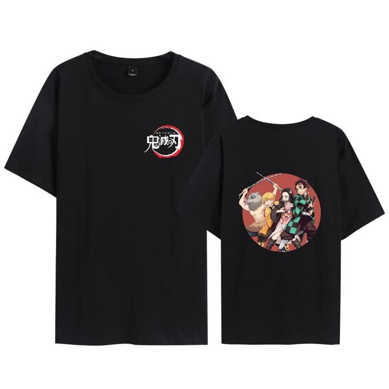Хлопковая футболка оверсайз с принтом из аниме Клинок, рассекающий демонов, для мужчин и женщин, удобная, универсальная, уличная, Y2K, летний тренд, Харадзюку