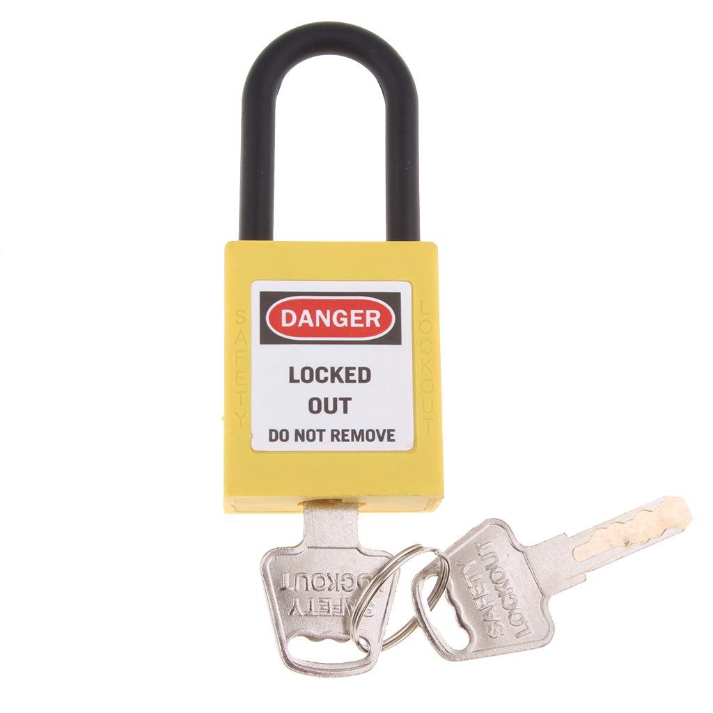 Защитный замок Lockout Tagout, водонепроницаемый, усиленный ПВХ, с ключом, для безопасности на рабочем месте