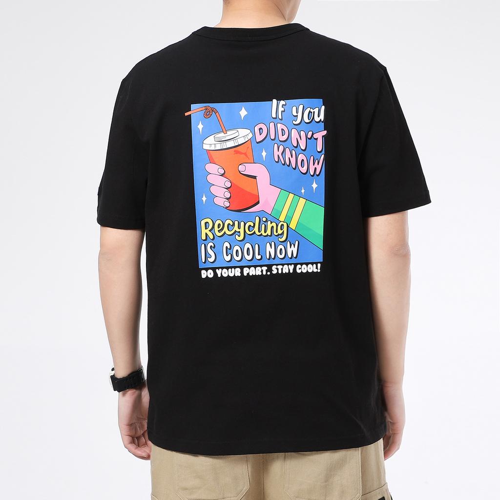 Puma Футболка Downtown Graphic Мужские Топы Черная 531335-01