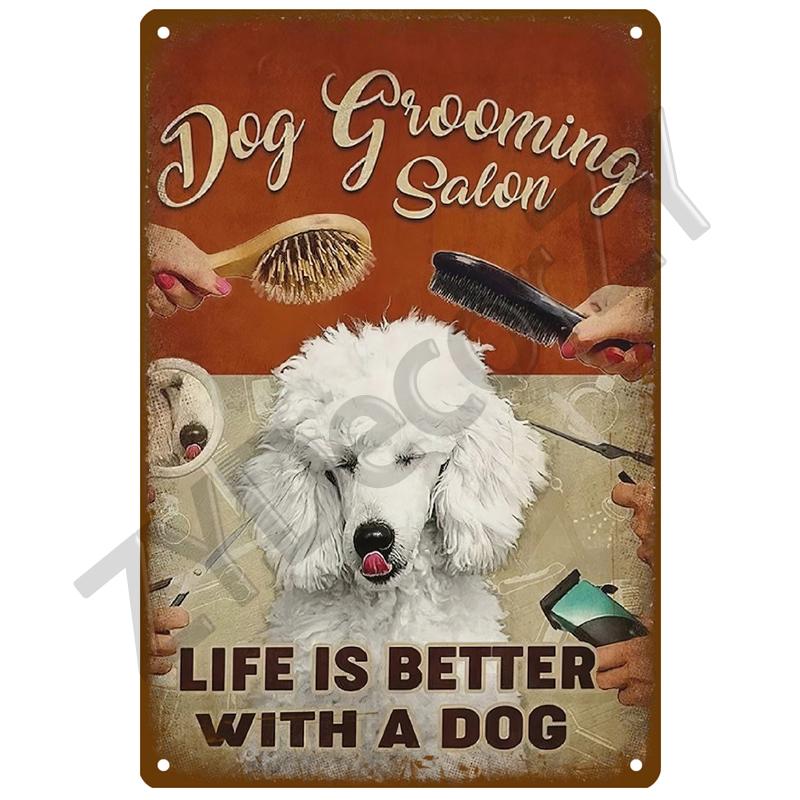 Vintage Home Decor Tin Sign Barber Shop Metal Sign Poster Bar Pub Retro Plaque Haircut and Shave Beard Iron Paintings Art Plates