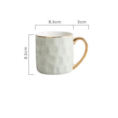 Unique Design Drinkware Nordic Delicate Handmade Luxury Ceramic Coffee Mugs With Gold Rim