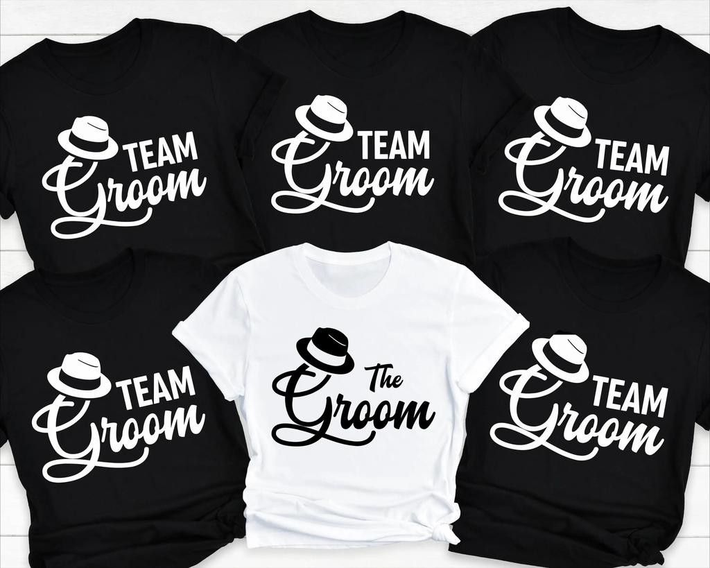 New Bachelor Party The Groom T Shirt Team Groom T Shirt Wedding Party Brother Team Shirt Groom Short Sleeve Wedding Party Tees