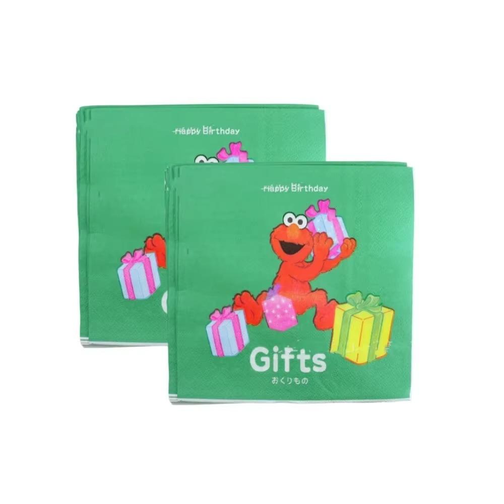 Cartoon Sesames-Streets Theme Cute ELMO COOKIE BIG BIRD Birthday Party Decoration Backdrop Balloons Cake Topper Banner For Kids