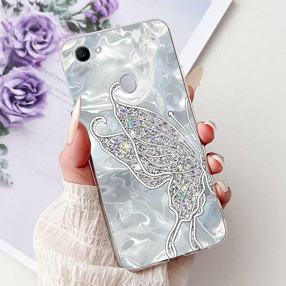 Прозрачный чехол для Oppo F7 Kawaii Милый Кот Модный Цветок Забавный Роскошный Расписной Мягкий Задний Чехол для Телефона OppoF7 CPH1821 CPH1819