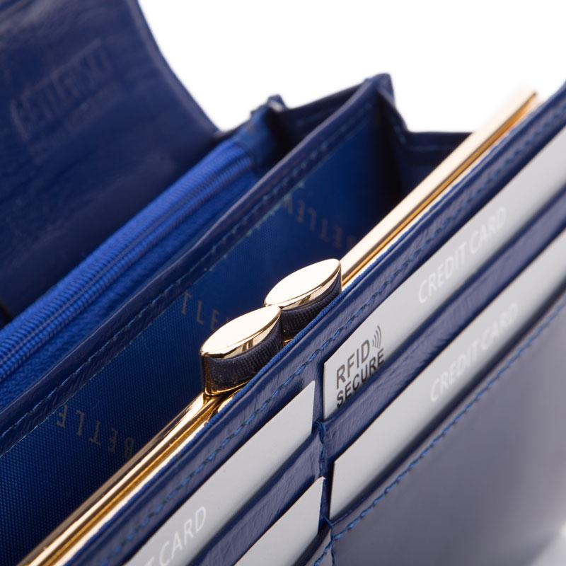 BPD-VS-100 NAVY Women' Wallet SHINY + CERTIFICATE