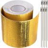 Xiatiaosann Heat Resistant Tape Car Heat Shield Thermal Insulation Sheet Gold Tape Heat Reflective