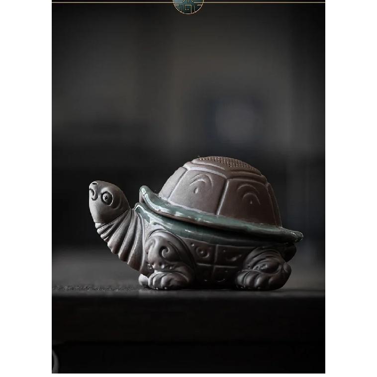 Ceramic Turtle Tea Set Filter Cute Animal Statues Home Decoration Kung Fu Tea Set Chinese