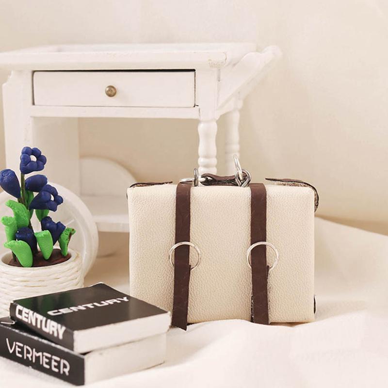 1:12 Dollhouse Miniature Suitcase Luggage Box Briefcase Mini Bag Home Model Decor Toy Doll House Accessories