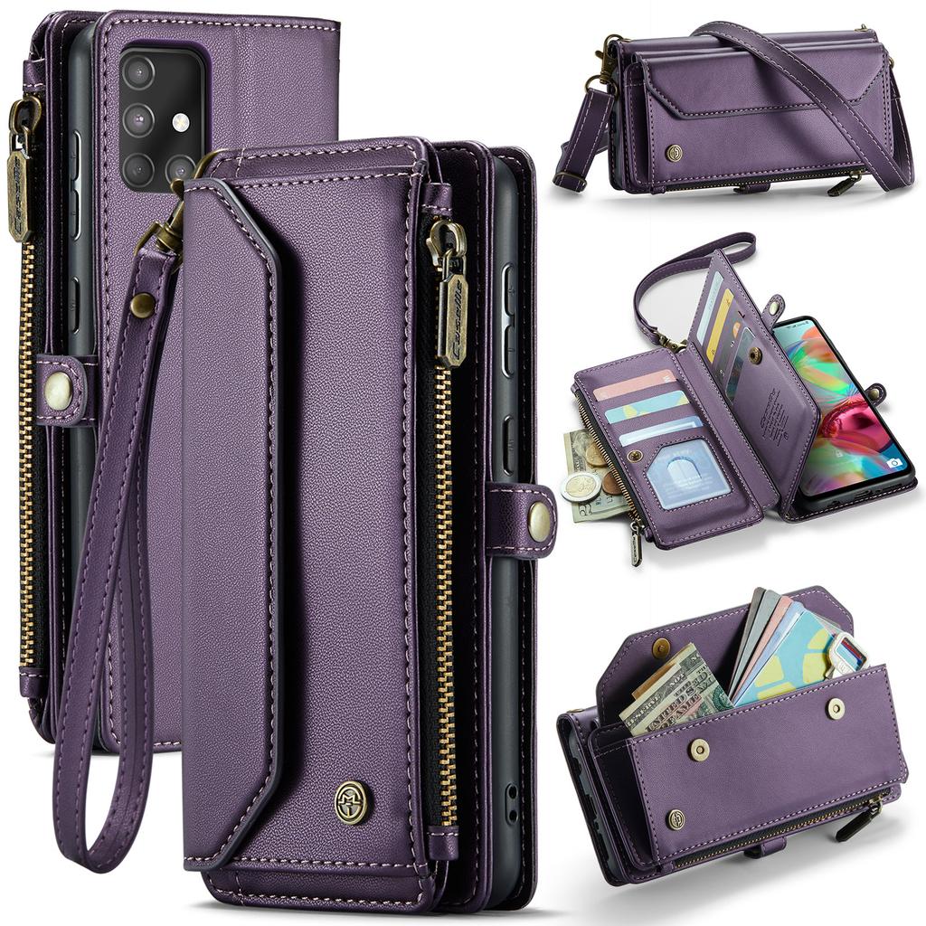 Для Samsung Galaxy Series A12 A13 A71 S20 S21 S22 S23 S24 S25 Z Fold3 Z Fold4 Z Fold5 Z Fold6 Многофункциональная сумка для хранения из искусственной кожи через плечо для телефона