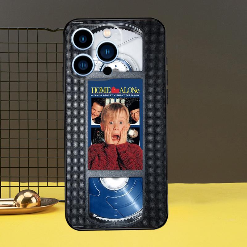 VHS tape cassette Home Alone Case For iPhone 15 14 13 12 11 Pro Max X XR XS 7 8 Plus SE 2022 12 13 Mini Bumper Cover