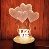 USB 3D светодиодный ночник настольная лампа для домашнего декора спальни теплый свет