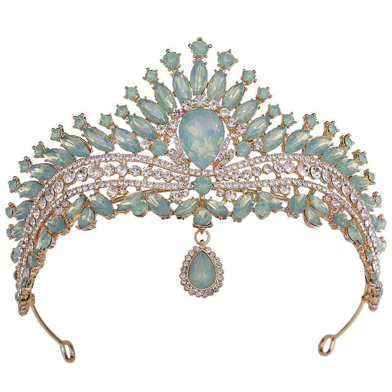 Luxury Queen Crystal Headwear Tiaras and Crowns Bridal Diadem Wedding Crown Girls Party Hair Jewelry Accessories