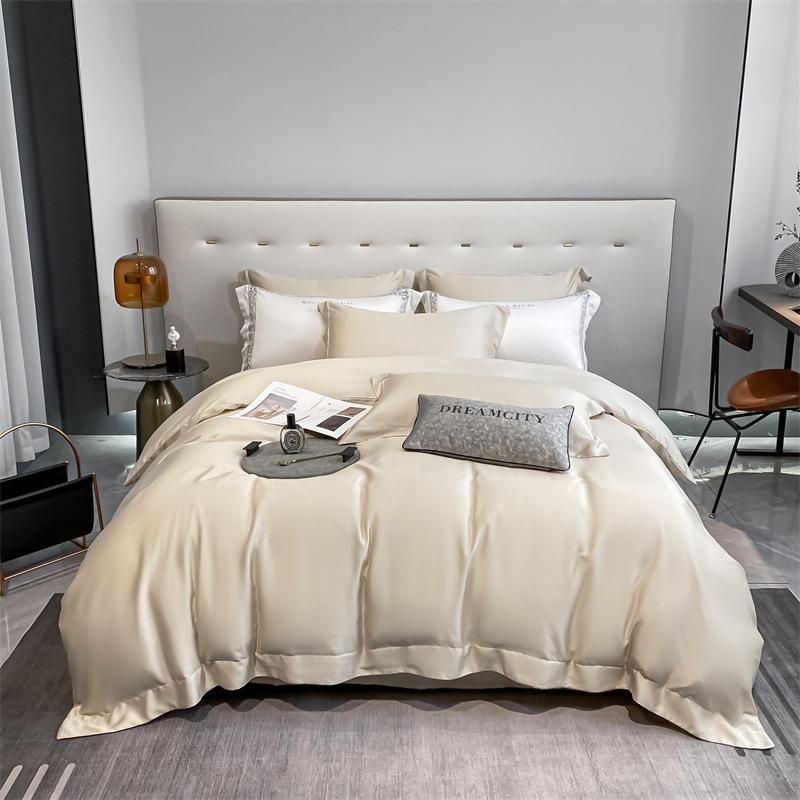 Набор из четырех предметов Lenzing Tencel Cool, 100 нитей, мытые однотонные пододеяльники