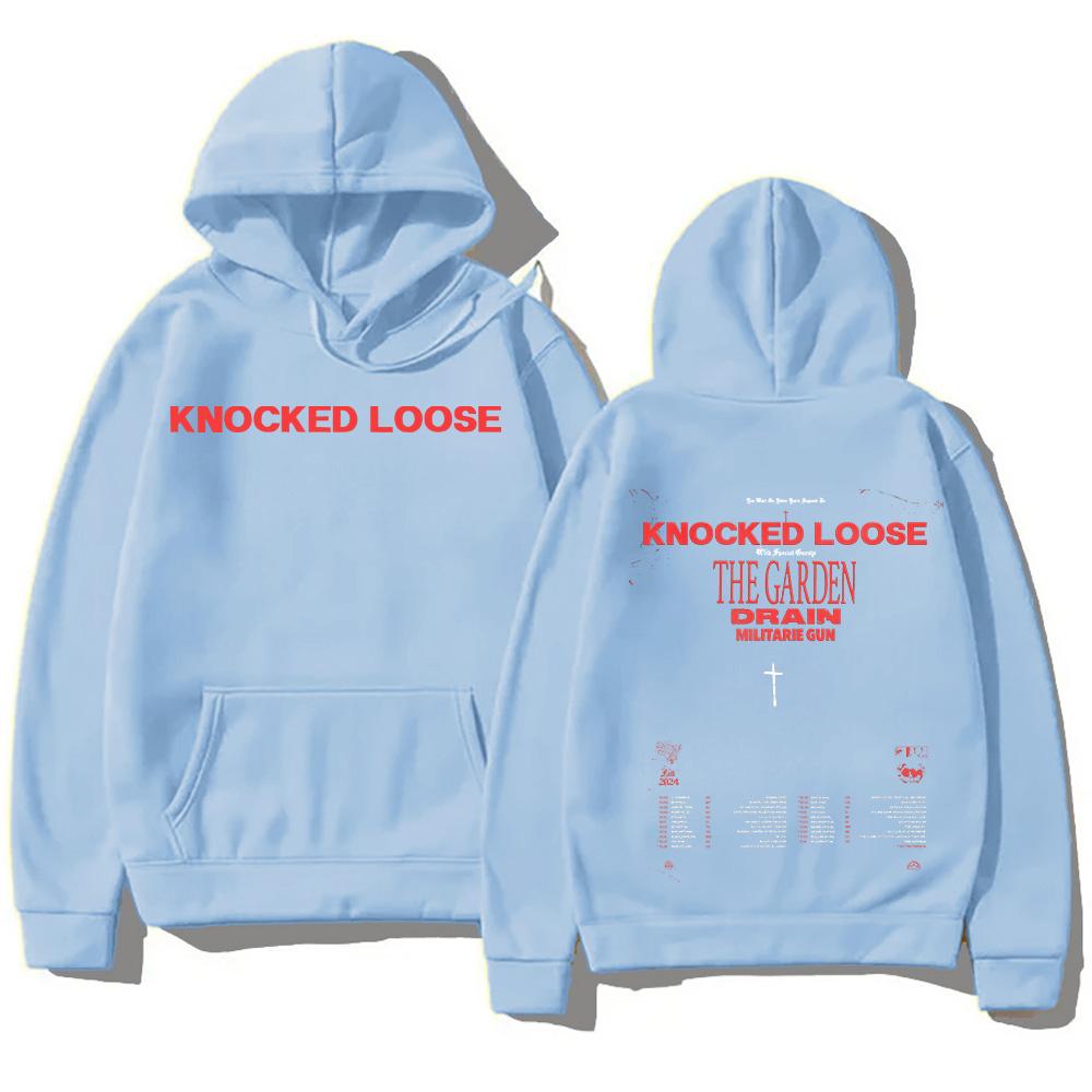 Новые худи в стиле метал-музыки Knocked Loose The Garden Drain Militarie Gun Tour Модная уличная одежда с длинным рукавом Высококачественные пуловеры