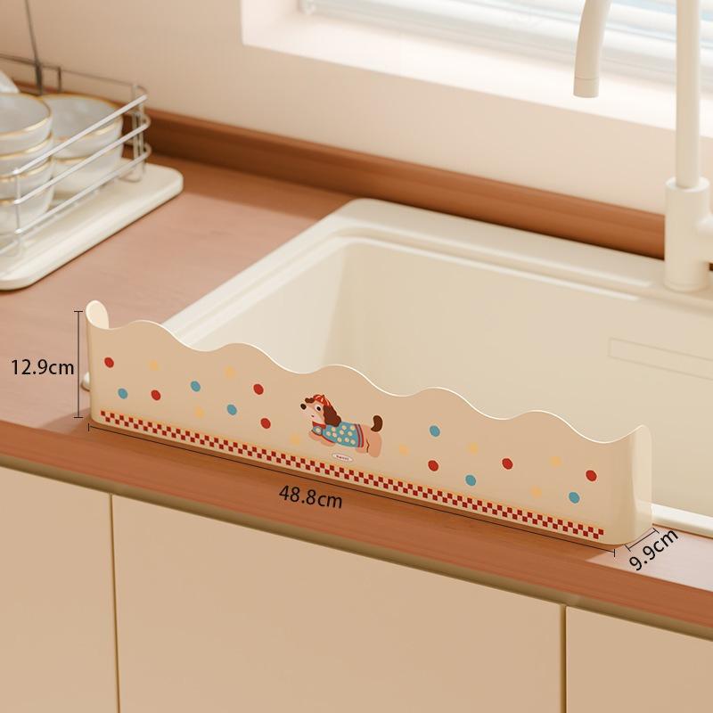Waterproof Sink Edge Strip - Anti-Splash Guard for Kitchen Counter & Bathroom Basin - Easy To Install Faucet Baffle