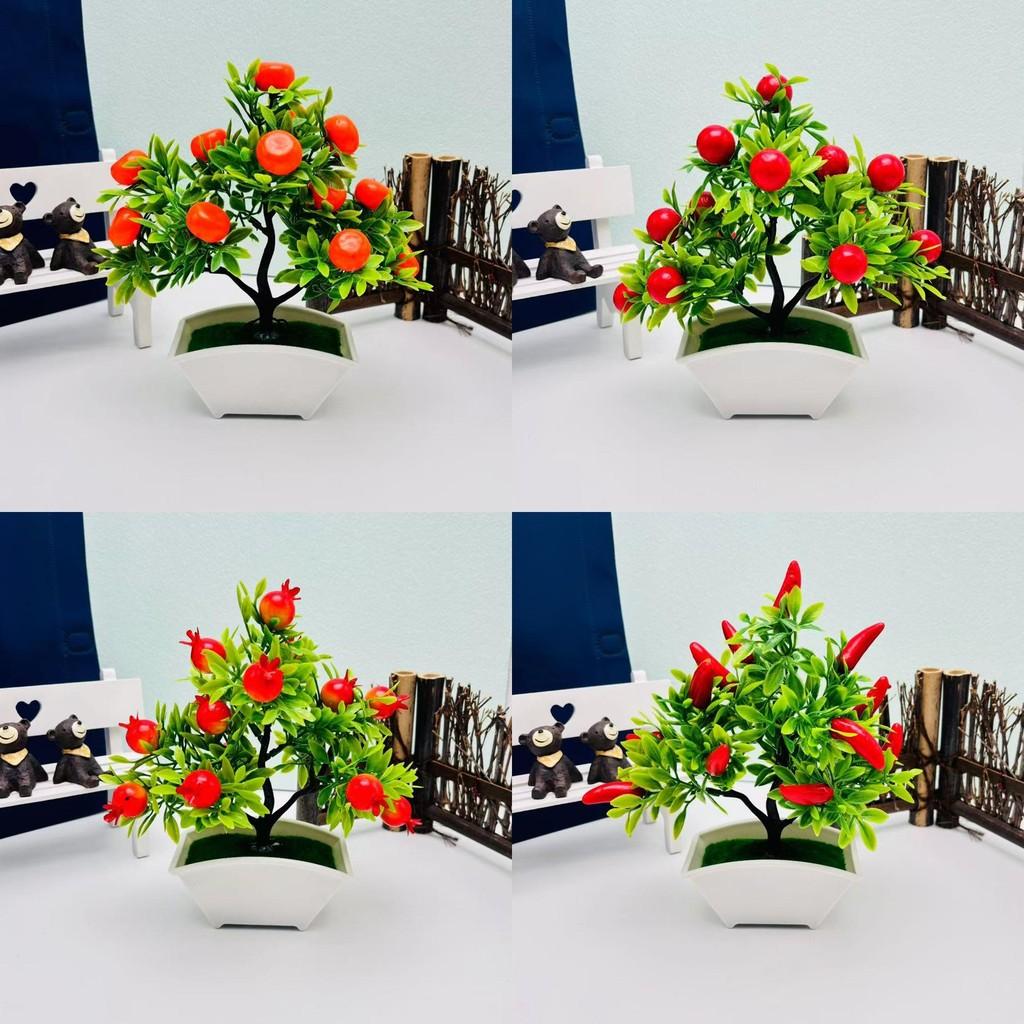 Фрукты Апельсины Искусственное Дерево Комнатное Растение в Горшке Для Офисного Стола И Фотофона