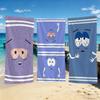 Мультяшное полотенце T-Towelie для кемпинга, пляжа, супервпитывающее, быстросохнущее, летнее