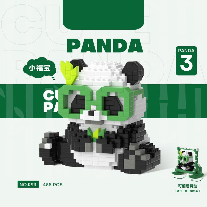 Panda 3D Конструктор Микро Кирпич Мелкие Частицы Собранный Алмазный Строительный Блок для Детей Мальчиков 6-10 Лет Игры Детский Подарок