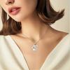 Love Heart Pendant Necklaces for Women I Love You Mom Cubic Zirconia Heart