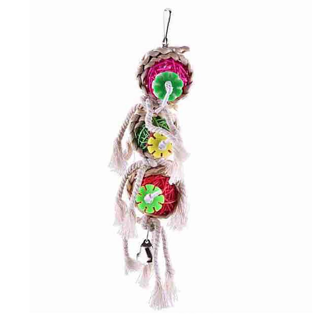Pet Bird Toy - Bird Parrot Toys Hanging Bell Pet Bird Cage Swing Toy Hanging Toy For Small Parakeets Cockatiels