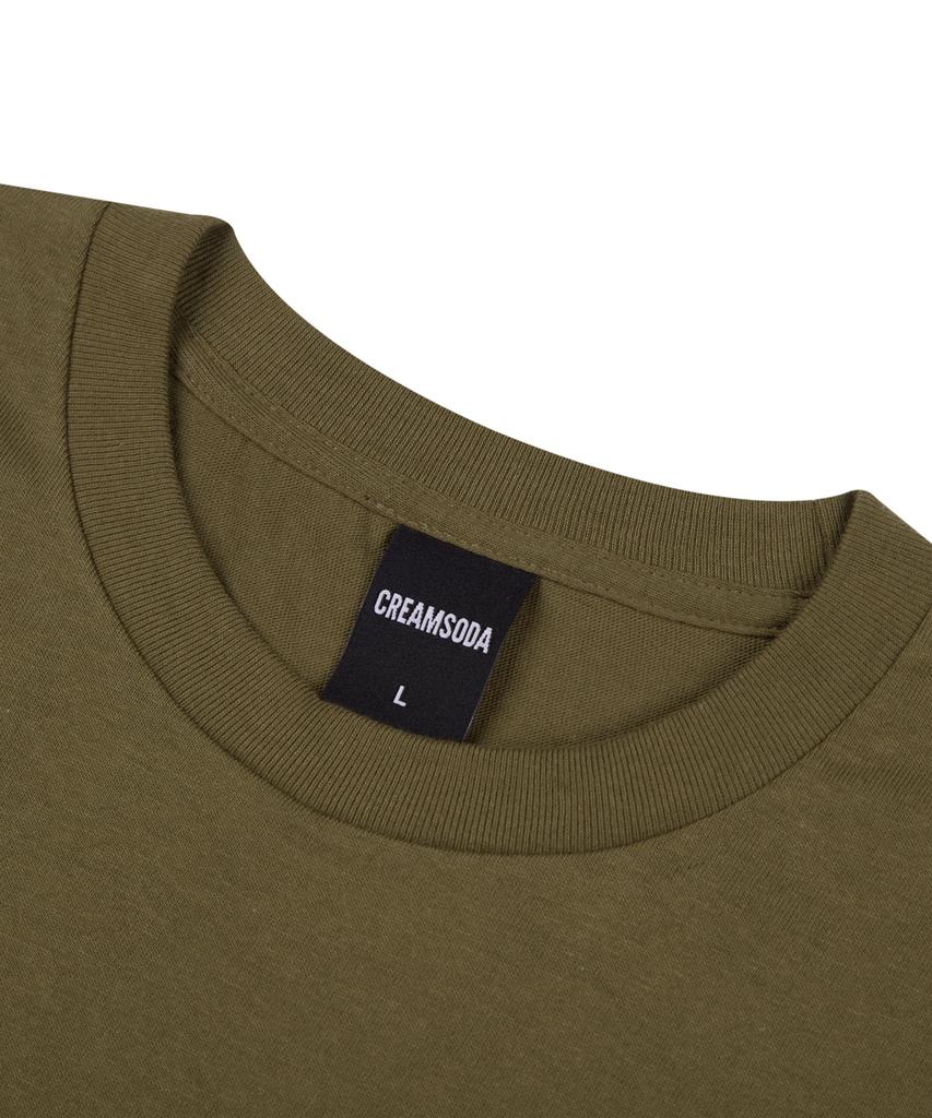 CREAM SODA LAB Lab Flower Cream Short Sleeve T-Shirt Olive
