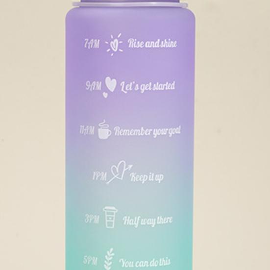 750ml Gradient Drinking Bottle Large Capacity Leak-proof Ins Style Travel Straw Jug Daily Use