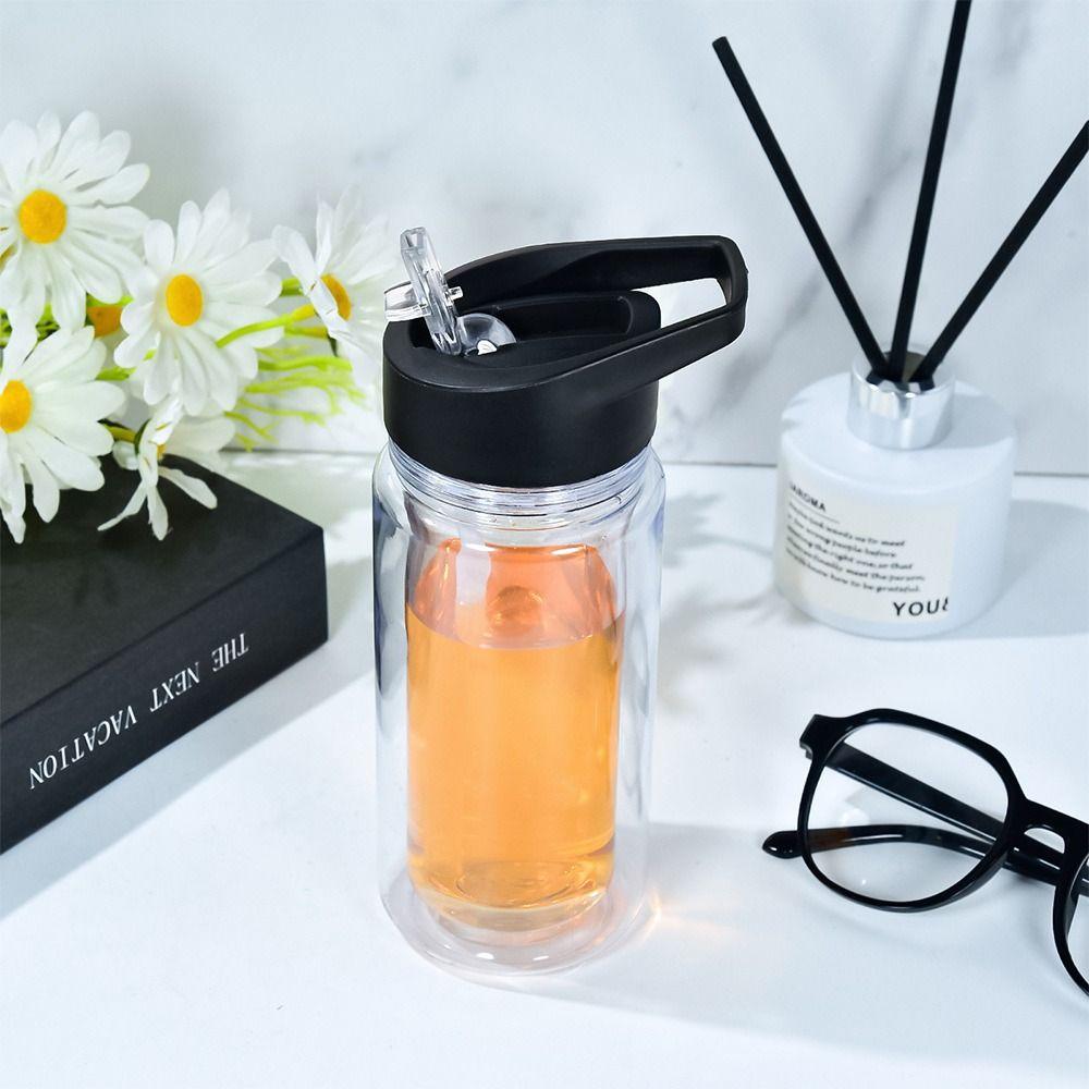 НОВЫЙ Стакан-Глобус 300 мл Многоразовый Двухслойный Бутылка для Воды Сквозное Отверстие Ударопрочный Банка-Масонская Банка Кружки Подарок Своими Руками