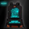 KPop Demon Hunters Demon Hunters Korean Version Double Shoulder Luminous Bag Cross-border Fashion Primary and Secondary School School Bag
