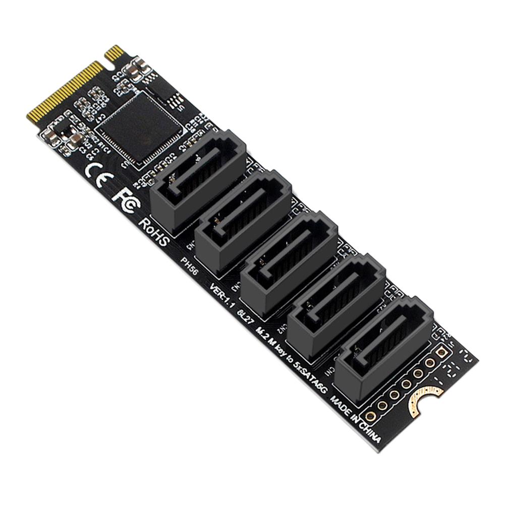 Адаптер-расширитель M.2 M-Key PCI Express на SATA 3.0 Поддержка ОС/Windows/Linux Карта-конвертер Поддержка функции PM
