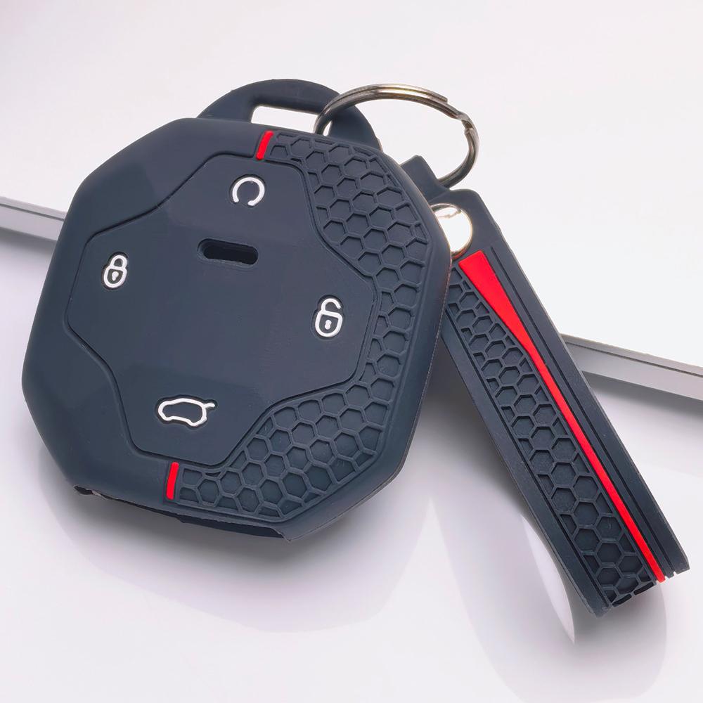Чехол-брелок для ключей для Jetour Shanhai T2 L9 T3 Traveler Dashing Поверхность устойчива к царапинам Ударопрочная конструкция Мягкая текстура для удобного захвата Простой в установке Дизайн