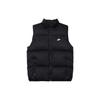 Solid Color Casual Stand Collar Logo Print Sleeveless Vest Men Vests Black FB7374-010