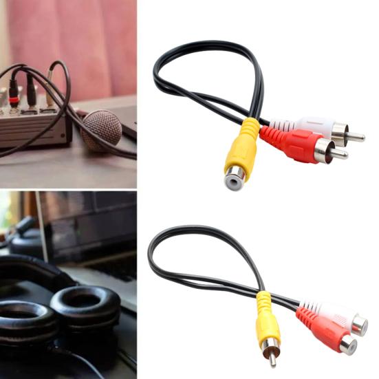 Yousheng High-Fidelity Audio Cable Stable Universal 2 RCA Male To 1 RCA Female Y Splitter Cable Speaker Stereo Audio Adapter Cord