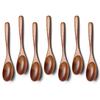 7Pcs Small Wooden Spoons Set Eco Friendly Long Handle Mini Table Spoon for Cooking Serving DIY Projects