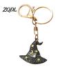 Ghost Bag Charms Halloween Rhinestone Pumpkin Keychain, Witch Hat Spider Web Cat Decorative Accessories Charm, Car Key Ring for Handbags Backpacks