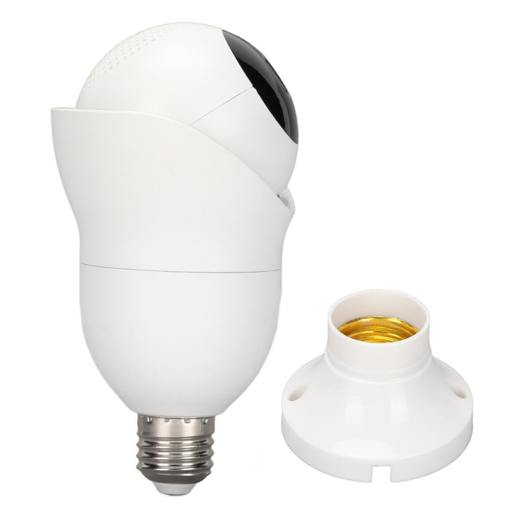 1-мегапиксельная WiFi-умная камера с углом обзора 360 градусов, беспроводная двухсторонняя связь, ночное видение, держатель лампы E27, камера для дома