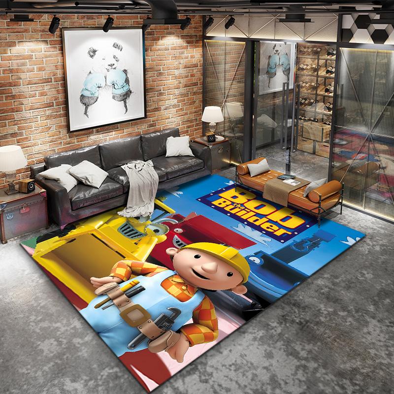 Bob Builder Carpet Rug For Living Room Bedroom Home Sofa Decoration Kids Play Nonslip Floor Mat