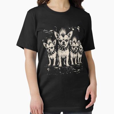 Vintage Punk Chihuahua Rock Chihuahua Mohawk Spiked Collar Essential T-Shirt