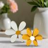 Yellow White Flowers Ornaments Wooden Desktop Decorations  for Spring Home Atmosphere Decoration