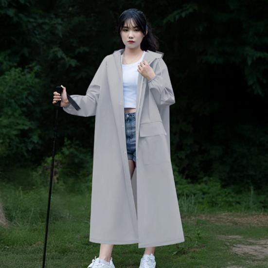 Yousheng Дождевик с капюшоном Водонепроницаемый ЕВА Застежка на пуговицах и молнии Многоразовый Взрослый Ультралегкий Ветрозащитный Плотный Портативный Для Путешествий На Открытом Воздухе Дождевая Куртка Пончо