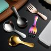 Stainless Steel Fork Spoon Set with Case Travel Utensil Set Ergonomic Handle Portable Outdoor Picnic Utensils for Travel Picnic Camping