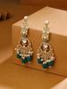 Earrings for Women and Girls Kundans Chandbali | Gold Plated Kundan Studded Beads Drop Earrings