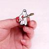 Punk Guitar Ghost Brooch Halloween Badge Decoration Pins