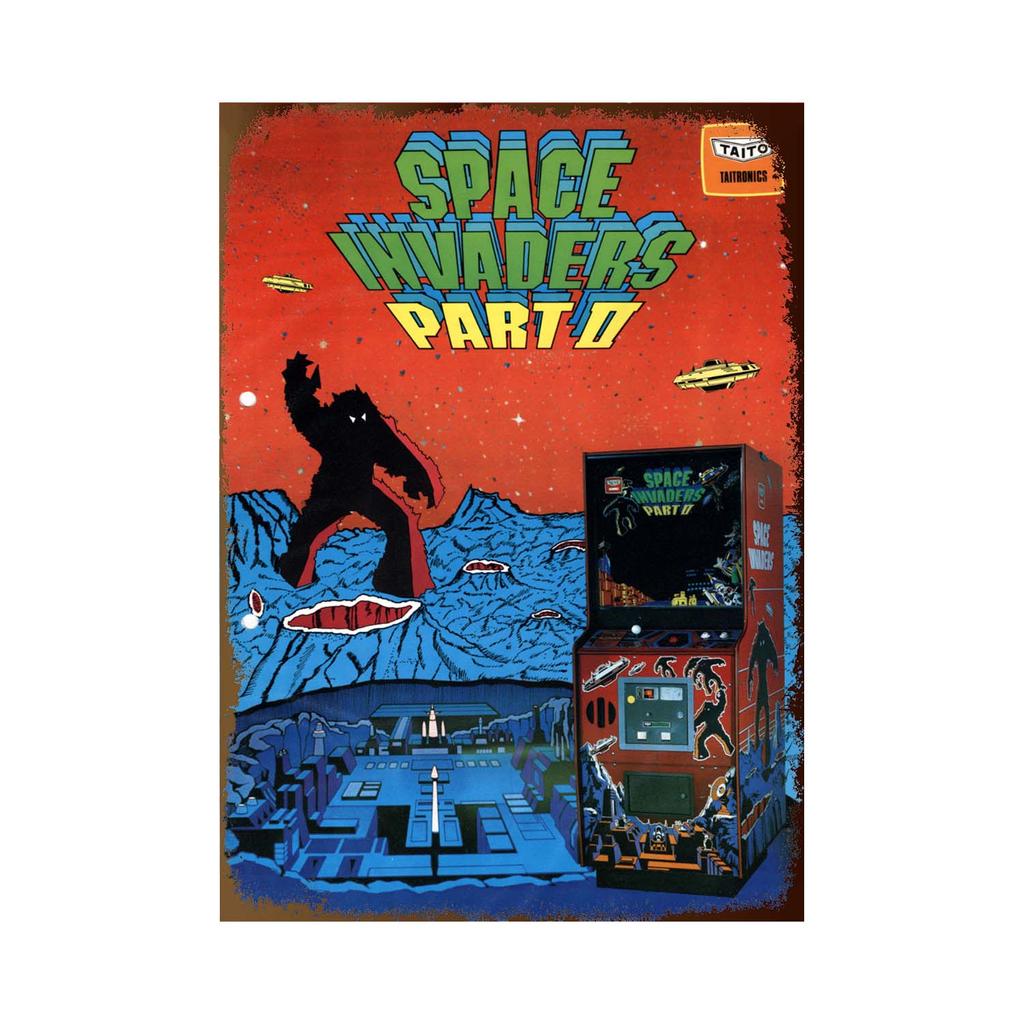 Collection of Classic Games Born In The 70s and 80s Super Space Invaders Game Video Game Metal Tin Sign Retro Poster Wall Decor