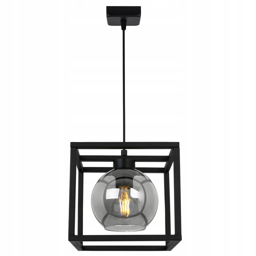 HANGING LAMP CAGE ELEGANT GLASS BALL