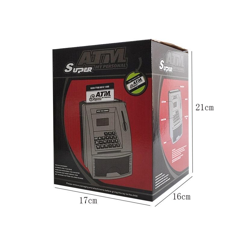 Большой умный голосовой банкомат-копилка: Пластиковая копилка-копилка для монет и наличных с кодовым замком для детей