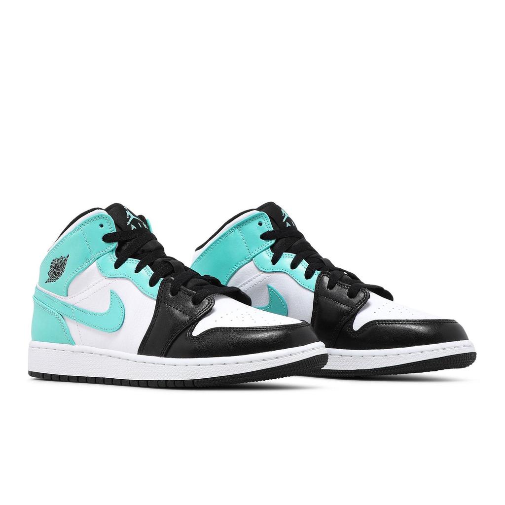 Air Jordan 1 Mid Grade School 'Tropical Twist' (Unisex) White / Black / Tropical Twist Kids' Basketball Shoes 554725 132